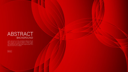 Red abstract background, wave, Geometric vector, graphic, Minimal Texture, cover design, flyer template, banner, web page, book cover, advertisement, printing template, decoration wallpaper.のイラスト素材