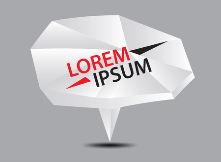 White and gray 3d speech bubbles, sale banner, web icon, Vector illustration for your business website.のイラスト素材