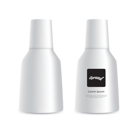 White plastic bottle vector for Pill, Supplementary, medical, beauty. product design, Packaging
のイラスト素材