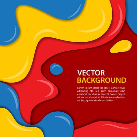 Colorful abstract background vector, web banner template, bubble shape graphic design, Fluid color, advertisementのイラスト素材