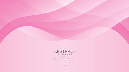 Pink abstract background, wave graphic, Geometric vector, beauty texture, graphic design, Minimal, cover design, flyer template, banner, web page, Valentine's day backgroundのイラスト素材