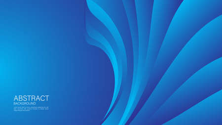 Blue gradient wave abstract background. vector cover design. graphic design. Minimal Texture. creative backgrounds template for flyer, banner, web page, book, card, advertisementのイラスト素材