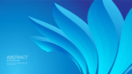 Blue gradient wave abstract background. vector cover design. graphic design. Minimal Texture. creative backgrounds template for flyer, banner, web page, book, card, advertisementのイラスト素材