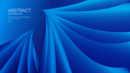 Blue abstract background, wave vector background, graphic design, Minimal Texture, cover design, flyer template, banner, web background, book cover, advertisement, printing template, wallpaper.のイラスト素材