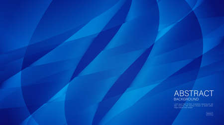 Blue wave abstract background, Geometric vector, graphic, cover design, flyer template.のイラスト素材