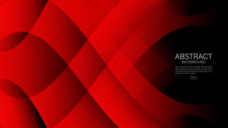 Red wave abstract background, Geometric vector, graphic, Minimal Texture, red cover design, flyer template, banner, web background, book cover, advertisement, printing template, decoration wallpaper.のイラスト素材