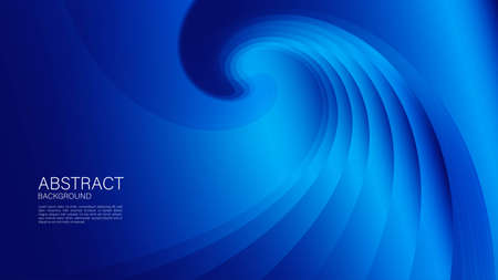 Blue twirl abstract background, geometric graphic vector, Minimal Texture, web background, Blue cover design, flyer template, banner, book cover, wall decoration wallpaper. vector eps10のイラスト素材