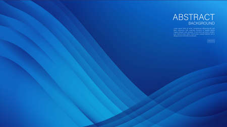 Blue wave abstract background, wave graphic vector, Minimal Texture, web background, Blue cover design, flyer template, banner, book cover, wall decoration wallpaper. vector eps10のイラスト素材