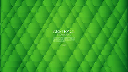Green abstract background, polygon vector, Minimal Texture, web background, Green cover design, flyer template, banner, book cover, wall decoration, wallpaper, Geometric background designのイラスト素材
