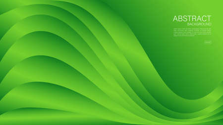Green wave abstract background, wave pattern, Minimal Texture, web background, Green cover design, flyer template, banner, book cover, wall decoration, wallpaper, Geometric background designのイラスト素材