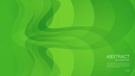 Green wave abstract background, wave pattern, Minimal Texture, web background, Green cover design, flyer template, banner, book cover, wall decoration, wallpaper, Geometric background designのイラスト素材