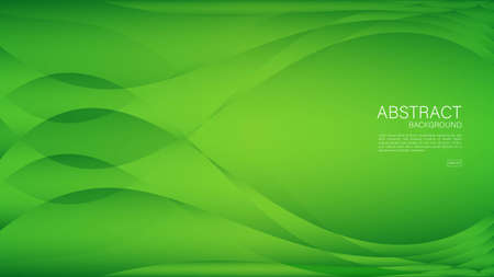 Green wave abstract background, wave pattern, Minimal Texture, web background, Green cover design, flyer template, banner, book cover, wall decoration, wallpaper, Geometric background designのイラスト素材