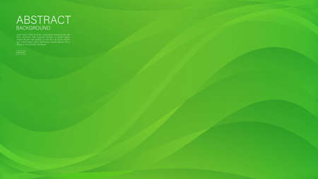 Green wave abstract background, wave pattern, Minimal Texture, web background, Green cover design, flyer template, banner, book cover, wall decoration, wallpaper, Geometric background designのイラスト素材