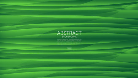 Green wave abstract background, wave pattern, Minimal Texture, web background, Green cover design, flyer template, banner, book cover, wall decoration, wallpaper, Geometric background designのイラスト素材
