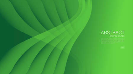 Green wave abstract background, wave pattern, Minimal Texture, web background, Green cover design, flyer template, banner, book cover, wall decoration, wallpaper, Geometric background designのイラスト素材