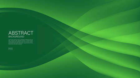Green wave abstract background, wave pattern, Minimal Texture, web background, Green cover design, flyer template, banner, book cover, wall decoration, wallpaper, Geometric background designのイラスト素材