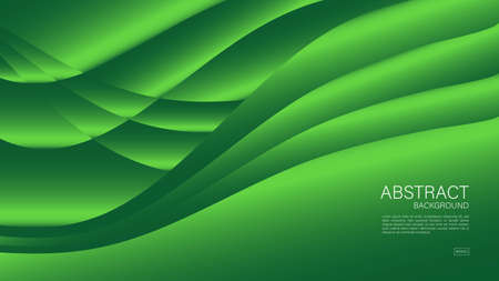Green wave abstract background, wave pattern, Minimal Texture, web background, Green cover design, flyer template, banner, book cover, wall decoration, wallpaper, Geometric background designのイラスト素材