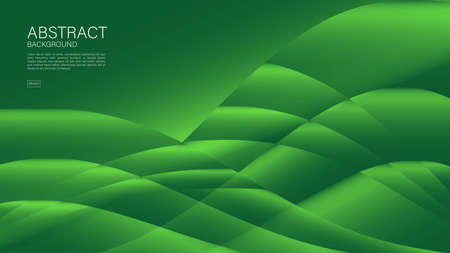 Green wave abstract background, wave pattern, Minimal Texture, web background, Green cover design, flyer template, banner, book cover, wall decoration, wallpaper, Geometric background designのイラスト素材