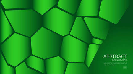 Green polygon abstract background, polygon vector, Minimal Texture, web background, Green cover design, flyer template, banner, book cover, wall decoration, wallpaper, Geometric background designのイラスト素材