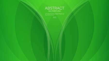 Green wave abstract background, wave pattern, Minimal Texture, web background, Green cover design, flyer template, banner, book cover, wall decoration, wallpaper, Geometric background designのイラスト素材