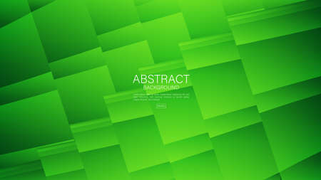 Green abstract background, Square pattern background, minimal texture, Gradient background, green cover design, flyer template, banner, web background, book cover, advertisement, printing template, wallpaper.のイラスト素材
