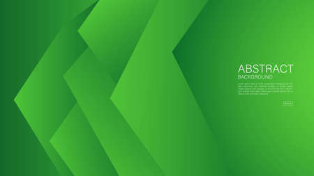 Green abstract background, arrow lines, Geometric vector, graphic, technology digital template, cover design, backdrop, banner, web background, book cover, advertisement, green gradient background.のイラスト素材