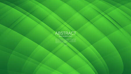 Green curve abstract background, wave background, Geometric vector, Minimal Texture, web background, Green cover design, flyer, banner, book cover, advertisement, decoration wallpaper. vectorのイラスト素材