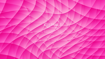 Pink abstract background, pink background for valentine, web background, wave graphic, Geometric vector, Minimal Texture, pink cover design, flyer template, banner, wall decoration, wallpaperのイラスト素材