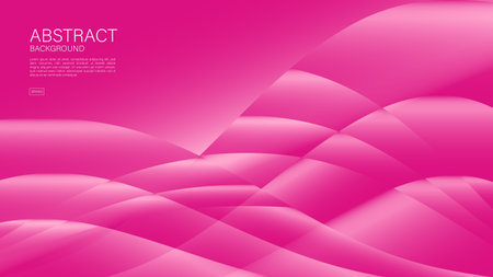 Pink abstract background, pink background for valentine, web background, wave graphic, Geometric vector, Minimal Texture, pink cover design, flyer template, banner, wall decoration, wallpaperのイラスト素材