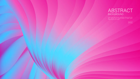 Pink abstract background, pink wave background for valentine, gradient background, wave pattern, Geometric vector, Minimal Texture, pink cover design, flyer, banner, wall decoration, wallpaperのイラスト素材