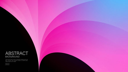 Pink abstract background, pink wave background for valentine, gradient background, wave pattern, Geometric vector, Minimal Texture, pink cover design, flyer, banner, wall decoration, wallpaperのイラスト素材