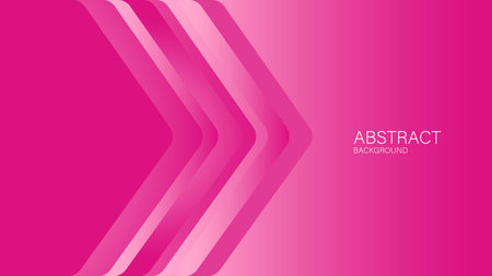 Pink abstract background, arrow lines, Geometric vector, graphic, technology digital template, cover design, backdrop, banner, web background, book cover, advertisement, pink gradient background.のイラスト素材