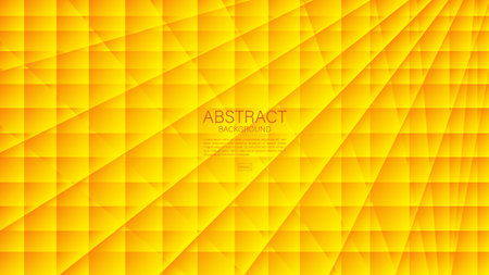 Yellow abstract background, polygon graphic, Geometric vector, Minimal Texture, web background, yellow cover design, flyer template, banner, wall decoration, wallpaper, yellow gradient backgroundのイラスト素材