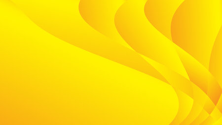 Yellow abstract background, wave graphic, Geometric vector, Minimal Texture, web background, yellow cover design, flyer template, banner, wall decoration, wallpaper, yellow gradient backgroundのイラスト素材
