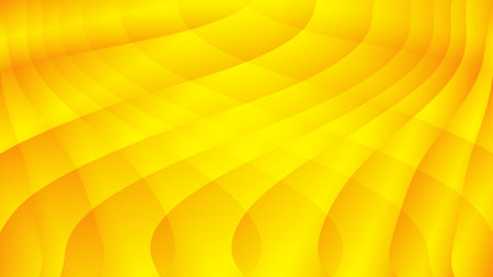 Yellow abstract background, wave graphic, Geometric vector, Minimal Texture, web background, yellow cover design, flyer template, banner, wall decoration, wallpaper, yellow gradient backgroundのイラスト素材