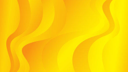 Yellow abstract background, wave graphic, Geometric vector, Minimal Texture, web background, yellow cover design, flyer template, banner, wall decoration, wallpaper, yellow gradient backgroundのイラスト素材