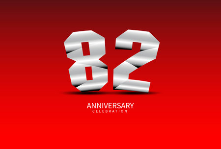 83 Year Anniversary Celebration Logo silver vector, 83 Number Design, 83th Birthday Logo, Logotype Number, Vector Anniversary For Celebration, Invitation Card, Greeting Card. logo number Anniversaryのイラスト素材