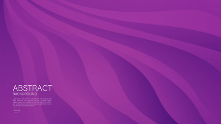 Purple wave abstract background, wave vector, Geometric vector, Minimal Texture, web background, purple cover design, flyer, banner, wall decoration, wallpaper, purple background designのイラスト素材