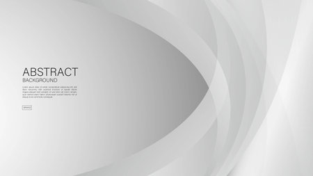 Gray background, white wave background design, Geometric vector, Minimal Texture, cover design, flyer template, advertisement, abstract background template, decoration wallpaper, book cover, vectorのイラスト素材