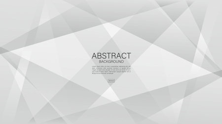 Gray background, white polygon background design, Geometric vector, Minimal Texture, cover design, flyer template, advertisement, abstract background template, decoration wallpaper, book cover, vectorのイラスト素材