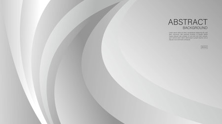 Gray background, white wave background design, Geometric vector, Minimal Texture, cover design, flyer template, advertisement, abstract background template, decoration wallpaper, book cover, vectorのイラスト素材