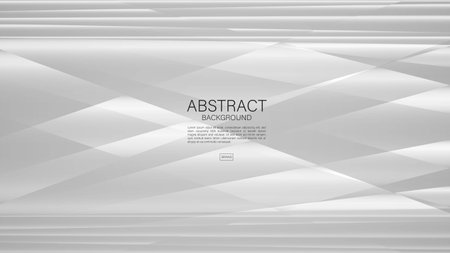 Gray background, white polygon background design, Geometric vector, Minimal Texture, cover design, flyer template, advertisement, abstract background template, decoration wallpaper, book cover, vectorのイラスト素材