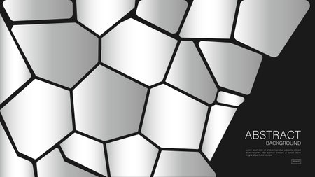 Gray background, white polygon background design, Geometric vector, Minimal Texture, cover design, flyer template, advertisement, abstract background template, decoration wallpaper, book cover, vectorのイラスト素材