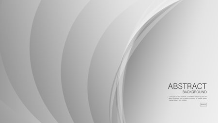 Gray background, white wave background design, Geometric vector, Minimal Texture, cover design, flyer template, advertisement, abstract background template, decoration wallpaper, book cover, vectorのイラスト素材