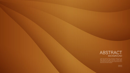 Brown abstract background, wave graphic, Geometric vector, Minimal Texture, web background, Brown cover design, flyer template, banner, wall decoration, wallpaper, Brown background vectorのイラスト素材