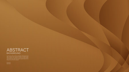 Brown abstract background, wave graphic, Geometric vector, Minimal Texture, web background, Brown cover design, flyer template, banner, wall decoration, wallpaper, Brown background vectorのイラスト素材