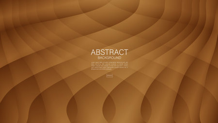 Brown abstract background, wave graphic, Geometric vector, Minimal Texture, web background, Brown cover design, flyer template, banner, wall decoration, wallpaper, Brown background vectorのイラスト素材