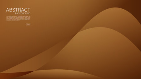 Brown abstract background, wave graphic, Geometric vector, Minimal Texture, web background, Brown cover design, flyer template, banner, wall decoration, wallpaper, Brown background vectorのイラスト素材