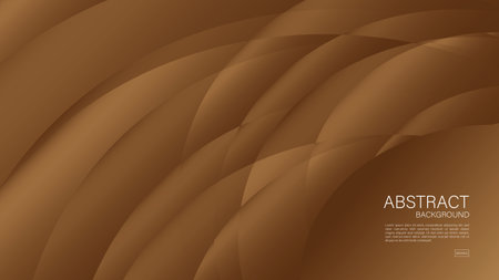 Brown abstract background, wave graphic, Geometric vector, Minimal Texture, web background, Brown cover design, flyer template, banner, wall decoration, wallpaper, Brown background vectorのイラスト素材