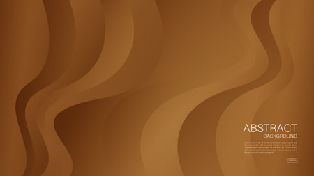 Brown abstract background, wave graphic, Geometric vector, Minimal Texture, web background, Brown cover design, flyer template, banner, wall decoration, wallpaper, Brown background vectorのイラスト素材